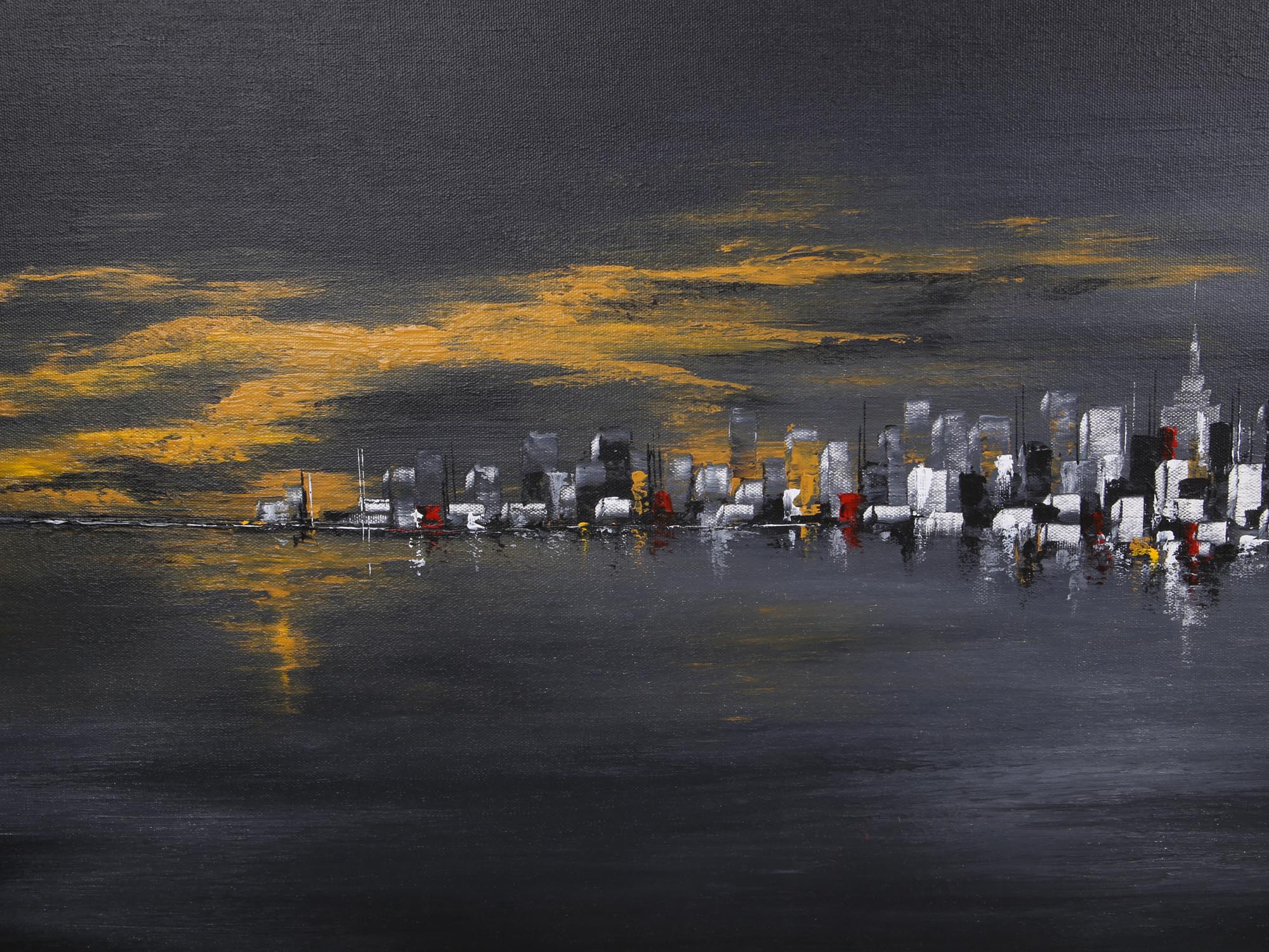 AMERICAN OIL PAINTING NEW YORK BY YVONI SOBOTA PIC-2